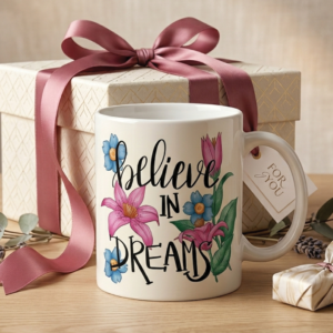 Dreamer's Floral Ceramic Mug