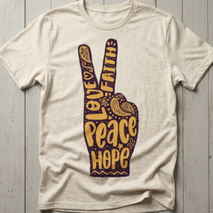 "Peace & Positivity" Graphic Tee