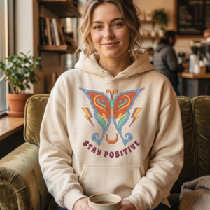 Stay Positive Butterfly Hoodie