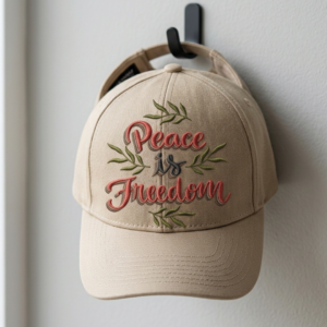 The "Peace is Freedom" Embroidered Cap